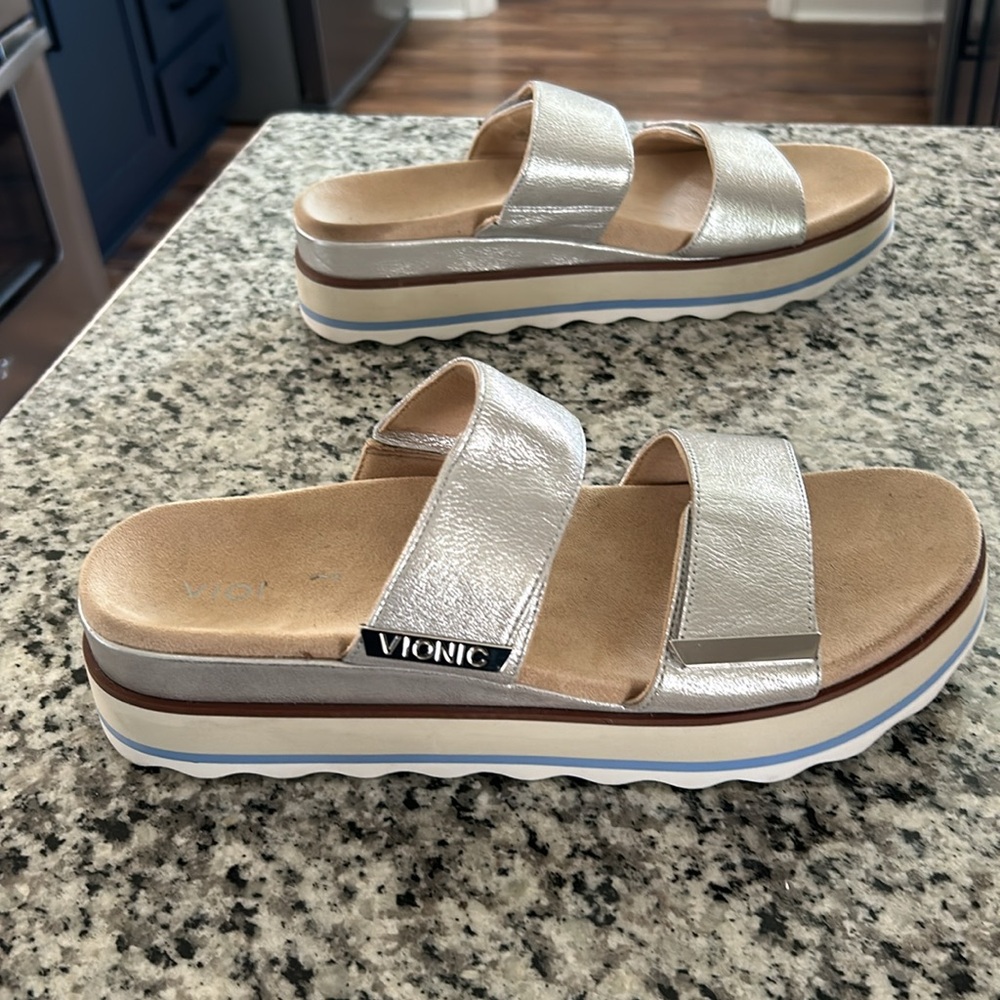 Vionic Silver Platform Sandals - image 6